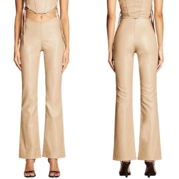 I.AM.GIA Pants - I.AM.GIA Zoey Faux Leather Lace Up Pant